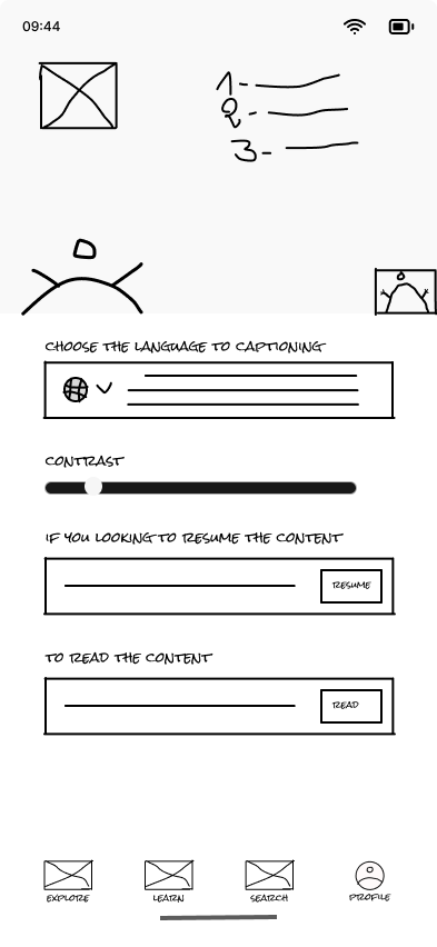 Learn screen showing course video and chapters